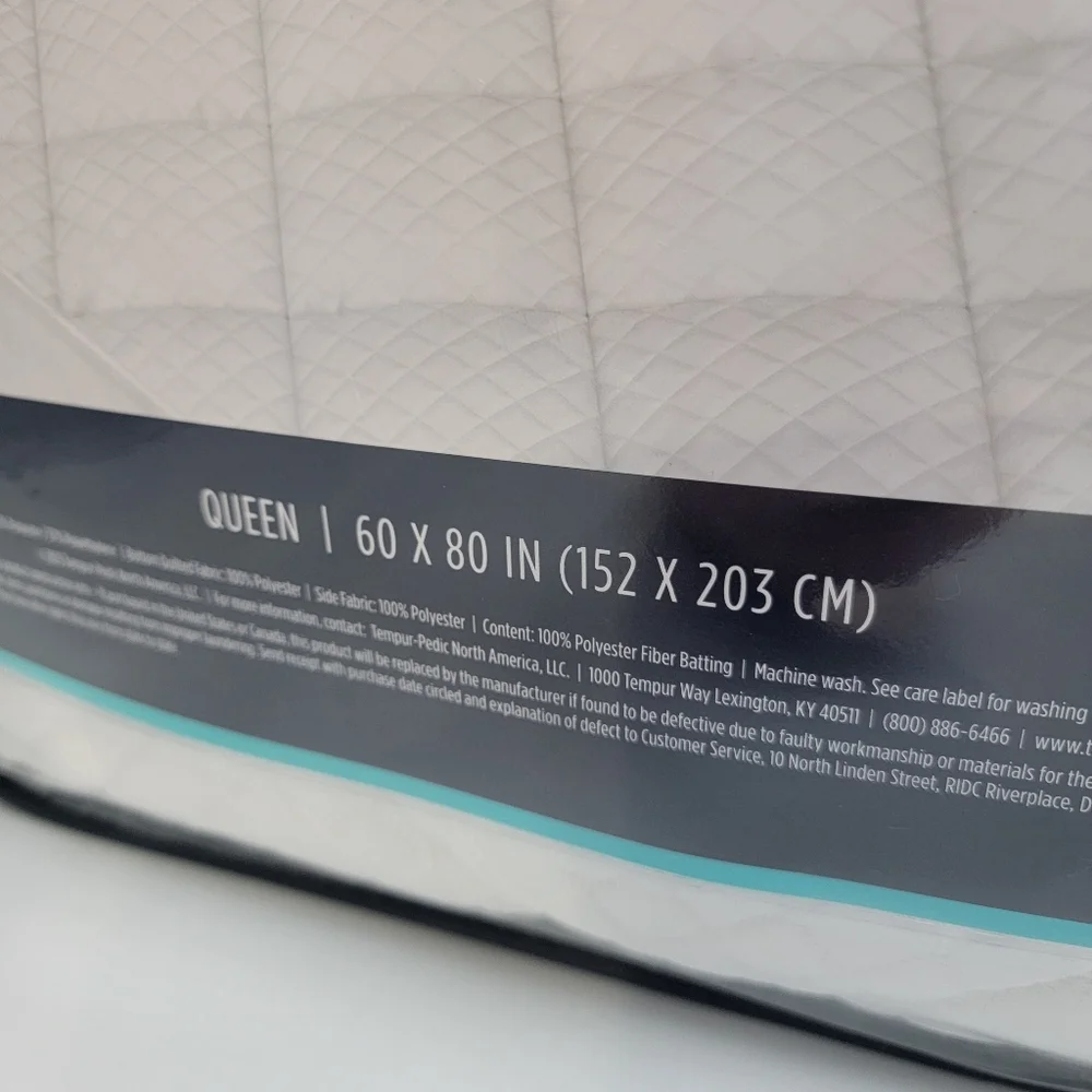 TEMPUR-PEDIC Performance Cooling Mattress Pad Stretch Skirt Size: QUEEN